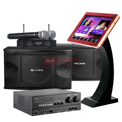 【雅桥Y1影院】雅桥(YACARE)Y1家庭ktv点歌音响套装 KTV 点歌机 家庭KTV功放音响套装(红色 落地款)图片展示-国美在线雅乐购影音旗舰店