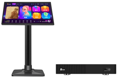 音创H70 新款智能语音点歌机分体机 4K高清双系统家用KTV卡拉OK点唱机 H70-21.5寸4K分体机 1T硬盘